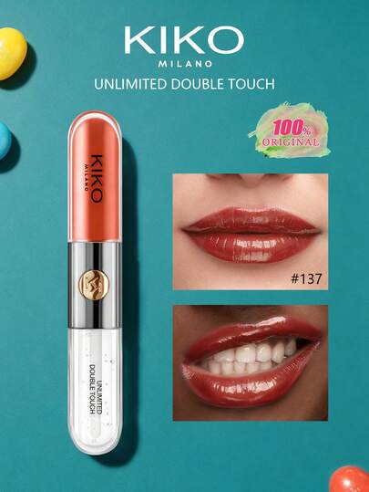 KIKO Milano Milano Unlimited 双效质地唇釉 #137，6毫升，双效配方，16小时持久哑光底妆 + 镜面光泽，防晕染、防脱妆、防水，打造高光泽玻璃唇妆效果，适合所有肤色，日常使用，新手友好，送礼佳品，韩国彩妆，6毫升/0.2液盎司