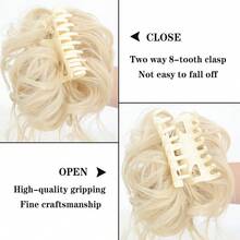 Messy Bun Hair Women Chignon Wig Piece Tousled Updo Air Extensions With Elastic Hair Bands Curly Hair Bun - Multicolor - View 4