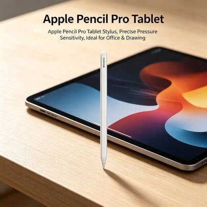 Apple Bút cảm ứng từ không dây, độ trễ thấp, chống chạm nhầm, bút vẽ văn phòng, độ nhạy áp lực chính xác, bút cảm ứng cho máy tính bảng, Pencil Pro.