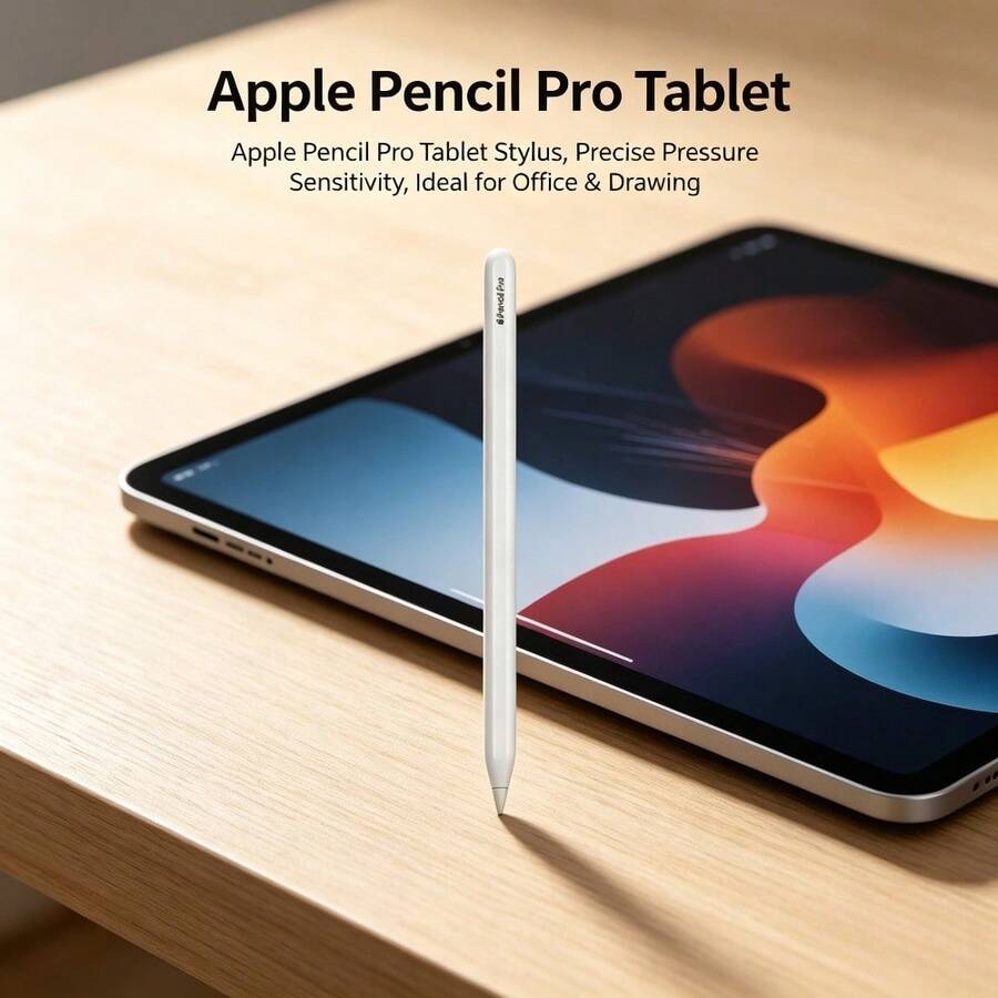 Apple Bút cảm ứng từ không dây, độ trễ thấp, chống chạm nhầm, bút vẽ văn phòng, độ nhạy áp lực chính xác, bút cảm ứng cho máy tính bảng, Pencil Pro. - Xem 1