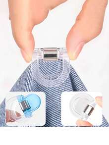 2/6pcs Upgraded Invisible Pants Leg Fastener No Sew Adjustable Pant Cuff Clips Anti Drag Trouser Length Fixing Clips Daily Clothing Accessories - Multicolor - View 5