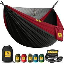 Camping Hammock With Mosquito Net - 黑紅 - 查看 12