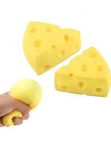 Cheese Squeeze Balls Stress Relief Balls Handheld Desktop Balls Sensory Fidget Balls Made Of Super Elastic Squeezing Material Suitable For Men Women Family Gatherings Holiday Parties As Holiday Gifts Party Favors Classroom Rewards - Multicolor - View 2