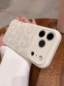 Cheetah,Leopard Print Fashionable White Leopard Print Phone Case Compatible With IPhone 17 Pro Max/17 Pro/17/16 Pro Max/16/16 Pro/15/15 Pro Max/15 Pro/11/12/13/14 Pro Max/12 Pro/12 Pro Max/13 Pro/13 Pro Max/14 Pro/14 Pro Max/16 Plus/15 Plus/14 Plus, Full-Coverage Anti-Fall Protective Soft Case, Minimalist & Creative - White - View 3