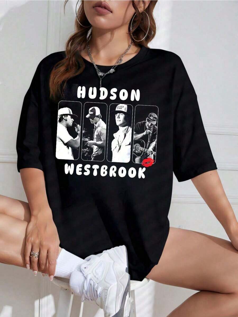 Playera Negra Mujer con Diseño de Texto y Corazón, Estilo Casual - Blanco - Ver 1
