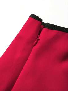 Falda envolvente casual para mujer - Rojo - Ver 5