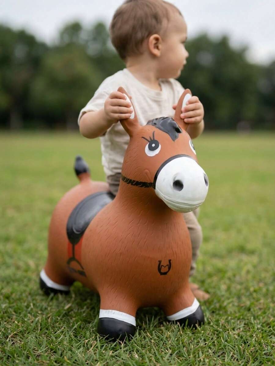 Baby Ride-On Stick Horses - 駝色 - 查看 1