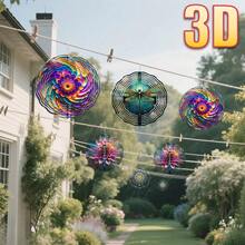 1pc 3D Colorful Layered Leaf Decor, 10in*10in With Rotating Hook, 360° DIY Creative Spinning Art Piece (Pendant Not Included), Random Style Sent As Gift - A - View 8