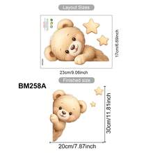Cartoon Bear Star Car Window Sticker, Waterproof Removable Vinyl Decal, Durable No-Residue Peeking Bear Design For Car Door, Bumper, Laptop, Luggage, Motorcycle - Bear Car Stickers - View 9