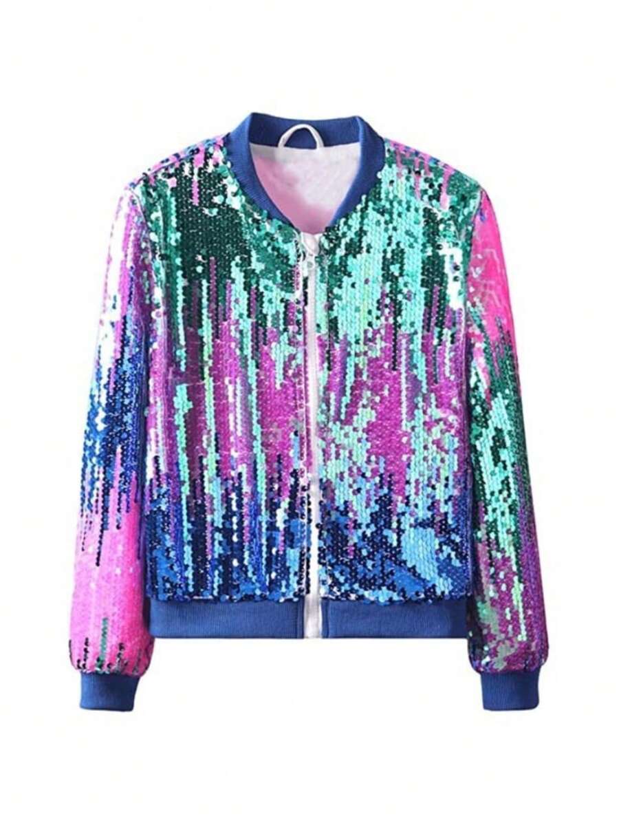 Chaqueta combinada de colores con lentejuelas - Color de la imagen 1 - Ver 1