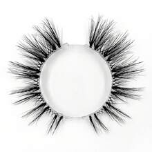 10 Pairs Soft Lightweight 3D Faux Mink Lashes D Curl Wispy Fluffy Dramatic Volume Set - Black - View 7