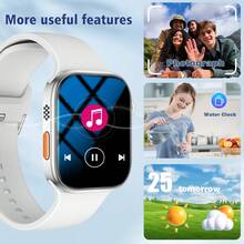 Smart Watch, Calories, Call Reminder, Alarm, Message Reminder, Weather, Photos, Sedentary Reminder Smart Bracelet Compatible With Android IOS - Multicolor - View 2