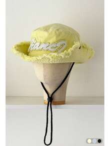 Red Cool Spicy Western Cowboy Hat Frayed Patchwork Lanyard Bucket Hat Vintage Washed Distressed Bucket Hat Women Summer Outdoor Hiking Wide Brim Sun Protection Climbing Hat Camping Sun Hat Boho Vacay Spring Summer Sun Hat Bright Monochromatic Looks Lace-Up Sun Protection Hat Travel UV Protection - Large Eaves Hanging Rope - View 10