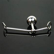 Sex Toy SM Metal Anal Plug Detachable Round Ball Mobile Double Ball Stainless Steel Anal Plug Adult Toy - one-size - View 2