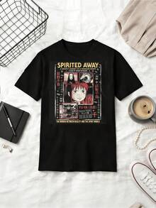 Graphic Tee  Miyazaki Anime Film Shirt, Retro Japanese Cinema T-Shirt - Black - View 6