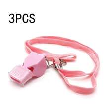 1pc Pink ABS Plastic Extra Loud Emergency Whistle, Suitable For Coaches And Referees, 120dB Volume, Lightweight With Detachable Lanyard, Applicable For Hiking, Camping, Rescue And Safety - Multicolor - View 27