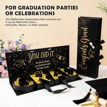 GRAD字母造型纸盒，适合装毕业礼物、零食、鲜花和其他毕业纪念品，是高中或大学毕业派对装饰的理想之选，也适用于2026届毕业季装饰、糖果、幼儿园毕业季等场合。 - 查看 3