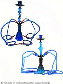 Bộ shisha 4 ống cỡ trung bình, bằng thủy tinh, kèm ống ngậm, thích hợp cho các buổi tụ họp tại nhà. - Một cỡ - Xem 8