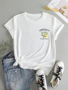 Personalized Women's T-Shirt - Add Your Text And Photos (Landscape/Badge/Couple/Family/Selfie/Pet), Printable On The Front And Back, Suitable For Summer Travel, Girlfriend Gift, Personalized Women's T-Shirt, Women's Top, Fashion, Casual, Minimalist, Personalized, Unique, Men's Clothing, Black Capsule Wardrobe, For The Family - 白色的 - 查看 4