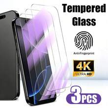 Yezodawee 3pcs Full Coverage Anti-Blue Light & Eye Protection Tempered Glass Screen Protector, Suitable For IPhone 17 Pro Max/17 Pro/17 Air/17/16 Pro Max/16 Plus/15 Pro Max/16E/14/13/12/11 Series, Anti-Scratch, Anti-Shock, Smooth Touch - Clear - View 25