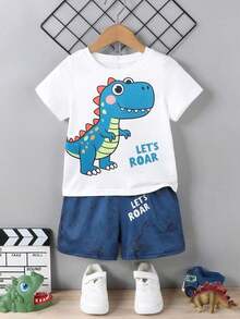 Conjunto de 2 piezas para niño: camiseta de manga corta con estampado digital de taxi y pantalones cortos, ligero y cómodo, ideal para el verano, adecuado para uso al aire libre, se puede usar como regalo. - Blanco - Ver 8