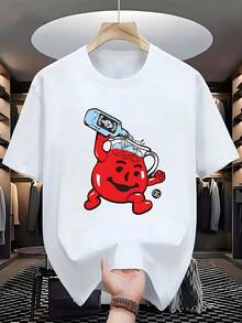 disfraz halloween hombreCamiseta Casual para Hombre, Estampado Creativo de Dibujos Animados, Cuello Redondo, Mangas Cortas, Tela Suave y Cómoda, Ropa Casual para Exteriores, Ropa Deportiva, 100%, Regalos para el Día del Padre, Carnaval, Día de la Independencia, Amigos, Amantes, Hermanos, Regalos de Navidad, Ropa para la Temporada de Regreso a la Escuela, playera de hombre, Camiseta Twilight Y2k, Camisa - Blanco - Ver 10