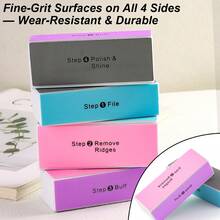 15/10/5/3/2pcs 4-In-1 Nail Buffing Blocks: Upgraded Multi-Sided Buffing And Polishing Files - One-Step Buffing, Smoothing, And Polishing. Essential Home Tool For Beginners And DIY Nail Enthusiasts. - Multicolor - View 5