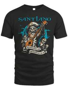Santiano Merch Celebrate This Life Crew Neck Casual T-Shirt With Exclusive Print, Men's Standard Fit, Clothing Of The Year, Fan Merchandise, Comfortable T-Shirt - Black - View 6