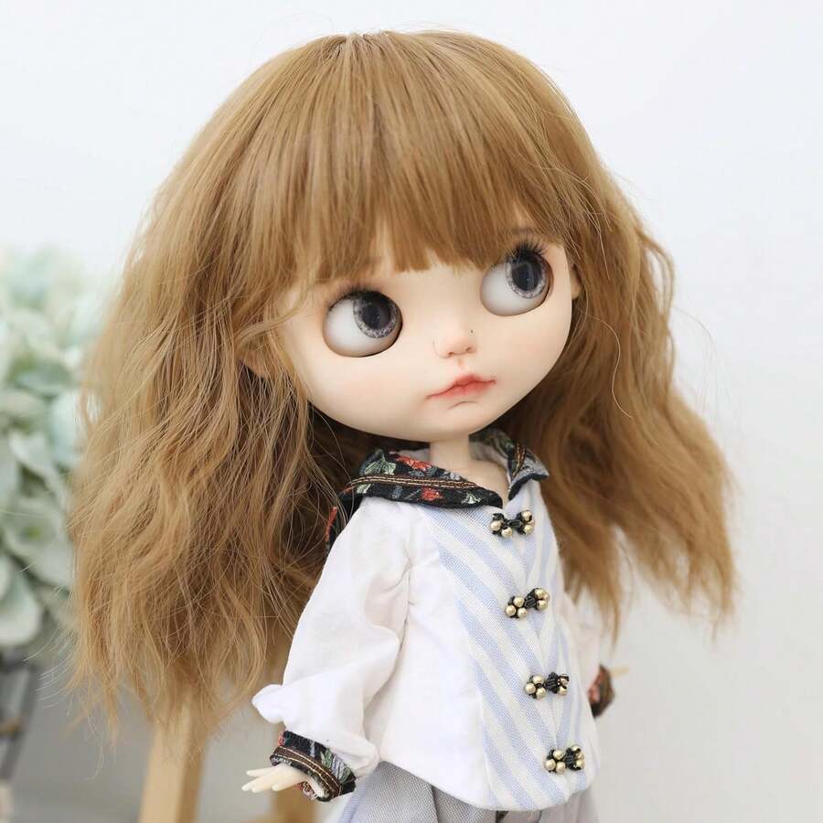 Doll Wig Long Hair For 24-27cm Head, 9-10 Inch, Black - Brown - View 1