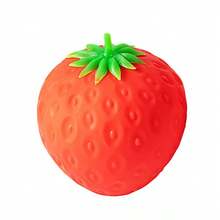 1pc Viral Oversized Strawberry Squeeze Toy, Slow Rebound Stress Relief Toy, Realistic Flour Texture Fruit Shape, Adult Stress Relief Gift - Multicolor - View 10