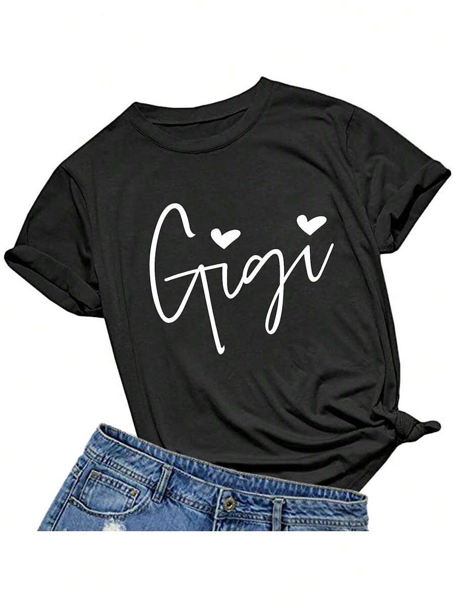 Dam-T-shirts - Svart - Visa 1