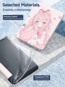 Ayotu 可爱动漫少女保护套，兼容 iPad Air 4/5 10.9 英寸，防震保护套，兼容三星 Galaxy Tab A8 10.5 英寸（2022 款）、MatePad 10.4 英寸及其他平板电脑，带笔槽，支持自动睡眠/唤醒 - 彩色 - View 7
