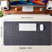 Mouse Pad xxl, Alfombrilla para Ratón Tapete para Escritorio, Mousepad Grande Desk Mat Antideslizante, Alfombra de Fieltro para Escritorio para Gamer, Empleado, Ordenador, PC, Laptop - 100 x 40 cm - Ver 3