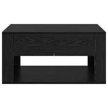 vidaXL Couchtisch Schwarz Eichen-Optik 80 x 50 x 40 cm Holzwerkstoff Wohnzimmer, Arbeitszimmer, Café, Garten, Poolbereich, Strand, Couchtisch, Beistelltisch, einfach zu montieren, Wohnaccessoires für Möbel. - Schwarz - Übersicht 5