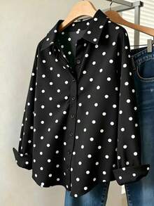 Camisa casual de mujer con estampado de lunares - Multicolor - Ver 6