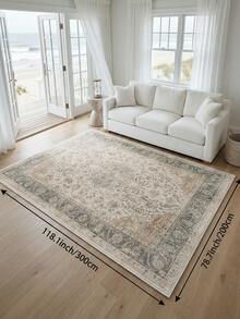 1 pieza Alfombra bohemia de color claro para sala de estar, adecuada para cocina, comedor, dormitorio, decoración de vacaciones, interior/exterior, oficina, vestíbulo, felpudo antideslizante, alfombra de baño, pasillo, área de estudio y juegos - Albaricoque - Ver 15