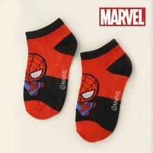Marvel 1/5/10双装漫威复仇者联盟超级英雄卡通儿童袜，男女童均有，透气网眼，柔软舒适，适合夏季、上学、聚会、度假、休闲穿着 - 彩色 - 查看 8