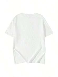 Casual T-Shirt. New Women's Short-Sleeved T-Shirt For Autumn/Winter, With A Round Neck, Ideal As A Basic Garment. With A Relaxed Fit And Modern Print, Made Of High-Quality Pure Cotton, It Offers Comfort And A Pleasant Feel For Everyday Wear. 100% Cotton. Durable Blouses. Pretty 100% Cotton - 白色的 - 查看 4