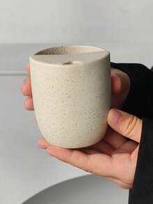 1pc Nordic Style Ceramic Coffee Cup With Cutout, Ins American Latte Coffee Cup, Home Drinking Cup, Portable Travel Mug, Festival Gift, Birthday Blessing, Party Supply, Gift For Boyfriend And Girlfriend Back To School - Multicolor - View 4