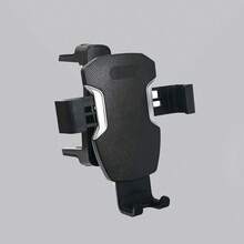 Soporte universal para teléfono con rejilla redonda, montaje de coche con bloqueo automático, duradero de ABS + silicona, se adapta a los modelos C/E-Class y otros vehículos con rejillas de ventilación redondas - A - Ver 7