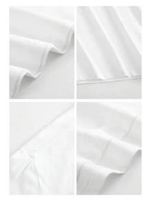 Sun, Salt, And Sea Print T-Shirt - Comfortable White Short-Sleeved T-Shirt With Eye-Catching Blue-To-Green Gradient Lettering, Creating A Relaxed Summer Vibe, Perfect For Beach Days And Casual Outings. Made From Soft, Breathable Fabric, It Offers Maximum Comfort. Casual Sporty Style - Basic And Versatile. - 白色 - 查看 2