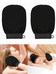 4/2/1pc Magic Exfoliating Bath Mitts, Deep Cleansing Body Scrub Gloves To Remove Dead Skin, Reusable Exfoliating Mitts For Shower, SPA, Bath And Body Care, Removes Tan, Dead Skin And Dirt, Gentle Exfoliating Mitts Suitable For All Skin Types - Multicolor - View 6