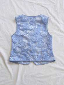 Camiseta de tirantes con textura informal para mujer - Celeste - Ver 2