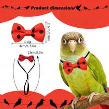 8pcs Soft Adjustable Bird Bow Ties, Solid Color Butterfly Design, Suitable For Parrots, Lovebirds, Can Be Used As Pet Decor, Bird Collars And Pet Supplies - Multicolor - View 2
