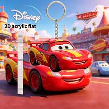 2D Flat Design - 1-Piece Disney "Cars" Collection: Sally & Lightning McQueen Blue Acrylic Keychain. A Perfect Holiday Gift, Decorative Key Charm, Car Key Fob, Or Accessory For Backpacks And Wallets. Ideal For Birthdays, Christmas, Thanksgiving, And Valentine's Day. Features: Party Favor, Holiday Decoration, Cute Design, Durable Acrylic, Flat Profile, Decorative Accessory. A Must-Have For Disney Fans And Party Planners! - Multicolor - View 5