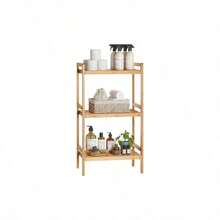 Storage Rack Bathroom, Kitchen, Bedroom - Natural + 3-tier - View 2