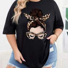 Mujer002|Camiseta de mujer|Enviado desde México|Transpirable de alta calidad|Camisetas|Camisetas holgadas|Camisetas deportivas para actividades diarias|Camisetas deportivas|Camisetas cómodas y transpirables|Camisetas deportivas casuales de cuello redondoC - Negro - Ver 1