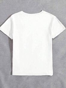 PLAYERA OVERSIZE DE DAMA CON DISEÑO DE PERRITO MANO CASUAL IDEAL PARA GYM O VERANOPure-Cotton - Blanco - Ver 3