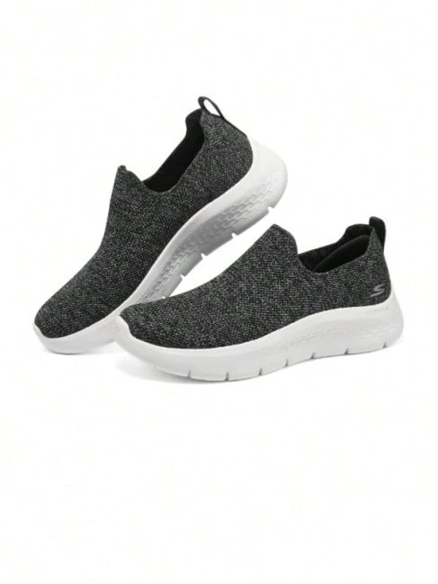 Skechers Giày đi bộ thoải mái mới dành cho nữ, giày lười nhẹ nhàng, kiểu dáng thường ngày. - Đen và trắng - Xem 1