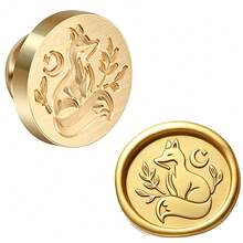 1 Đầu đóng dấu bằng đồng hình bông tuyết/mặt trăng/cáo/rồng/chúc mừng sinh nhật/hạ hạc/báo/con dấu sáp (không có tay cầm) dùng cho thiệp mời đám cưới, phong bì, thiệp chúc mừng, đóng gói quà tặng. - Mảnh duy nhất - Xem 28